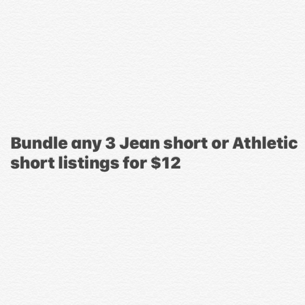 Bundle sale on Jean Shorts and Running shorts.